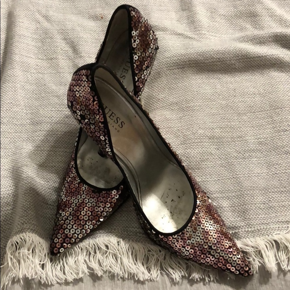 Guess Sequin heels size 8